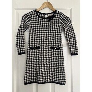 Hope & Henry Girls Sweater Dress Houndstooth Size Small